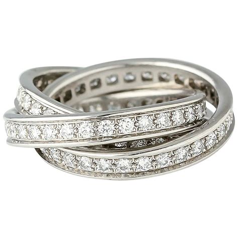 trilogy ring cartier|cartier rolling ring with diamonds.